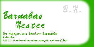 barnabas nester business card