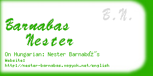 barnabas nester business card